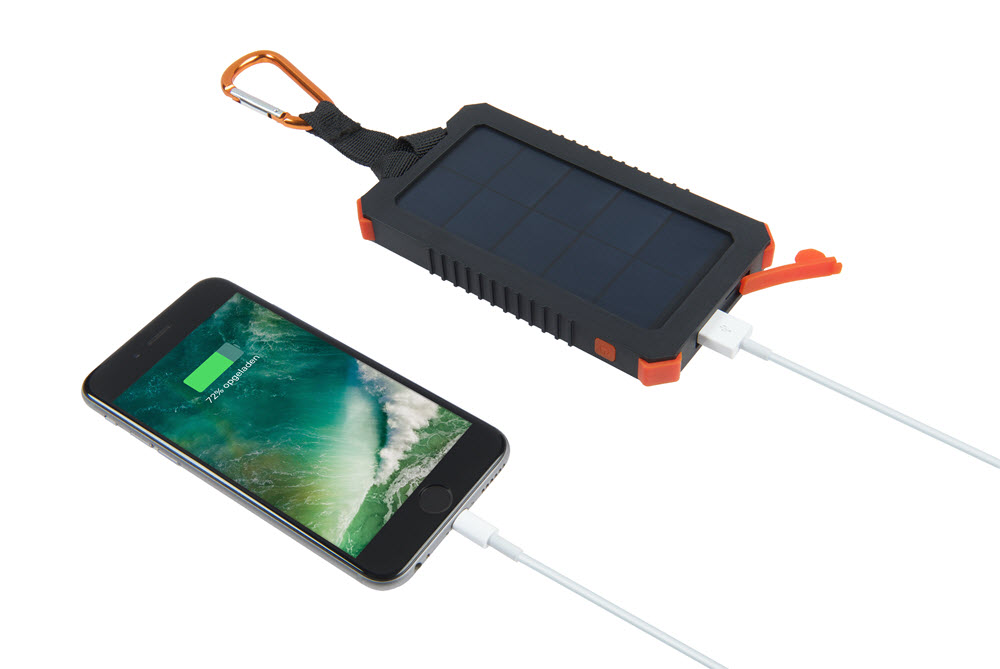 Powerbank met zonnepaneel